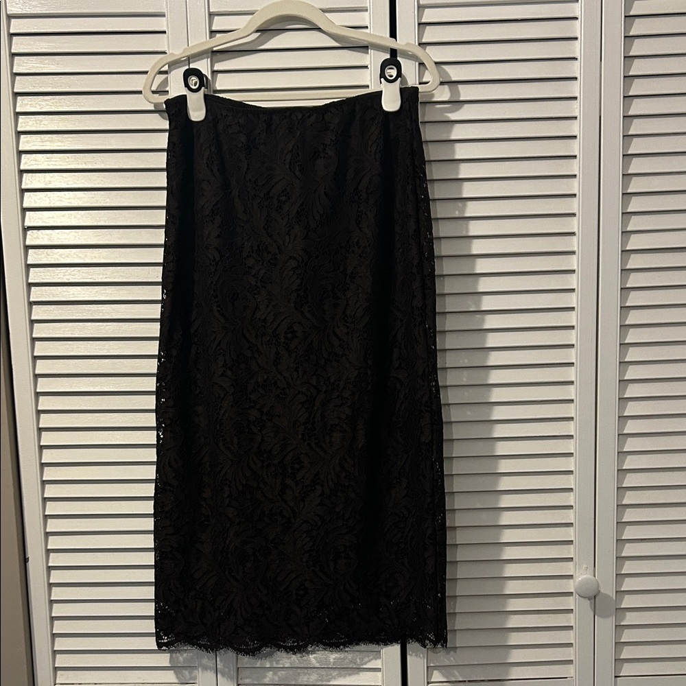 Banana Republic Midi fully lined lace skirt - Tall | Ganache brown